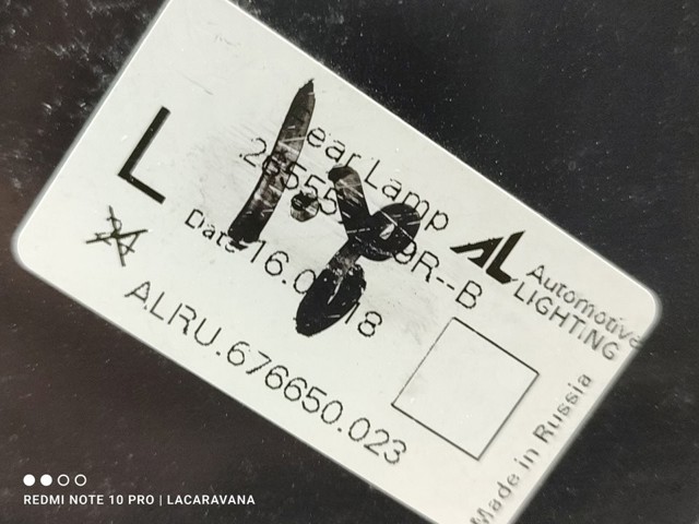 RENAULT 265557849R Piloto trasero izquierdo  en stock Salamanca