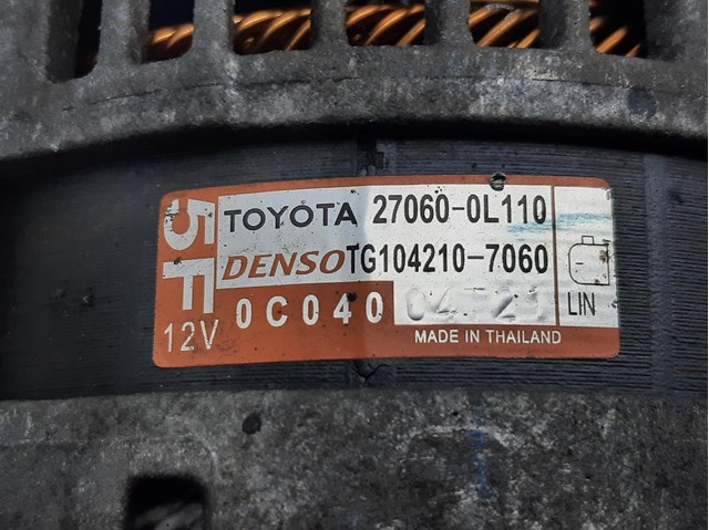 Alternador 270600L110 Toyota