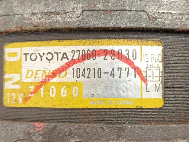 2706026030 TOYOTA Alternador  comprar en Jaén