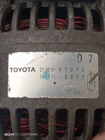 TOYOTA 2706067070 Alternador  en stock Salamanca