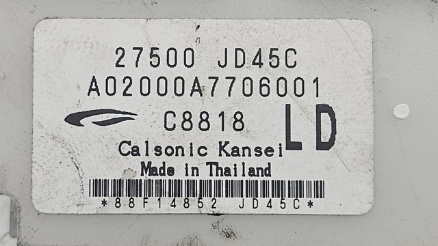 27500JD45C NISSAN Módulo de modos de calefacción/aire acondicionado  comprar en Oviedo