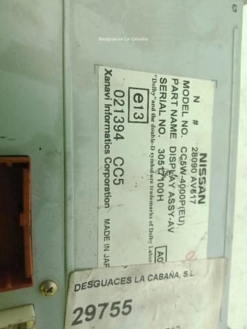 NISSAN 28090AV617 Pantalla multifunción  comprar en Ponferrada