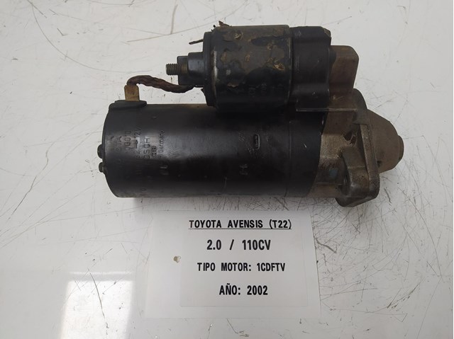 Motor arranque para toyota avensis liftback (_t22_) (1997-2003) 2.0 d-4d (cdt220_) 1cd-ftv 281000G010