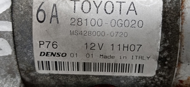 281000G020 TOYOTA Motor de arranque  comprar en Jaén