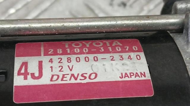 TOYOTA 2810031070 Motor de arranque  comprar en Murcia