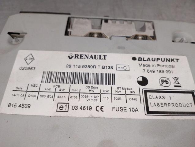 RENAULT 281159389R Radio AM/FM  comprar en Murcia