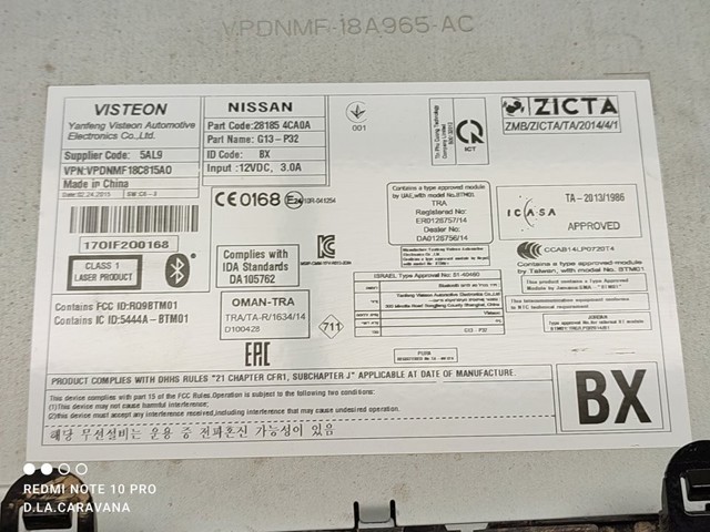281854CA0A Nissan/Infiniti