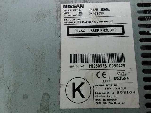28185JD00A NISSAN Radio comprar Bilbao