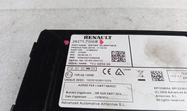 RENAULT 282757006R  en stock Salamanca