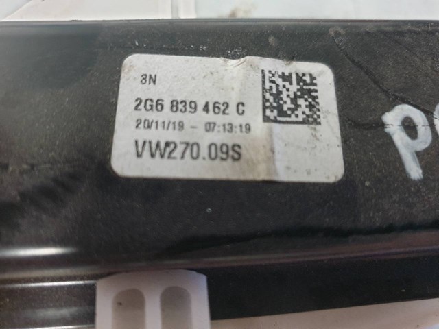 2G6839462C VAG Mecanismo de elevalunas de la puerta trasera derecha  en stock Córdoba
