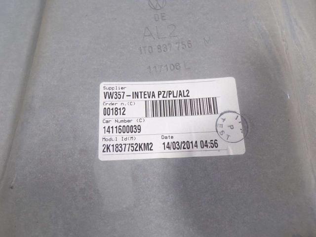 VAG 2K1837730L Mecanismo de elevalunas delantero derecha  en stock Salamanca