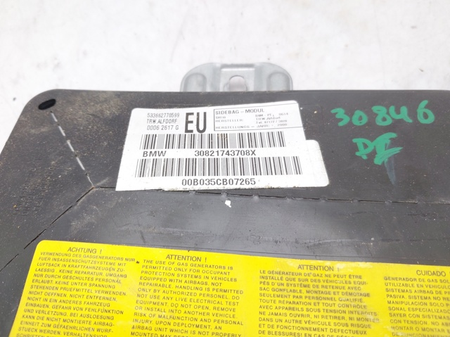 30821743708X BMW Airbag de puerta delantera izquierda comprar Madrid