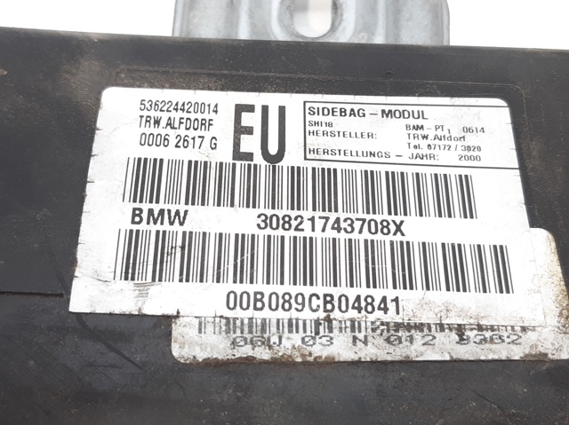 30821743708X BMW Airbag de puerta delantera izquierda  en stock Gandía
