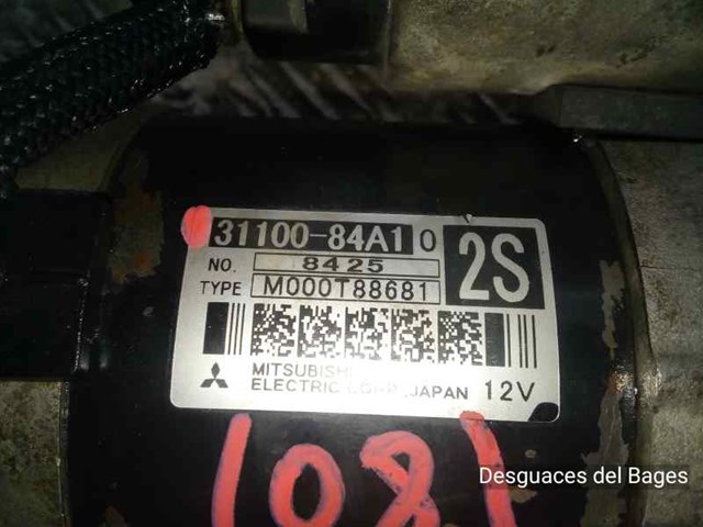 Motor de arranque 3110084A10000 Suzuki