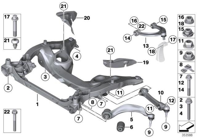 31126775971 BMW Brazo inferior izquierdo de la suspensión delantera  en stock Córdoba