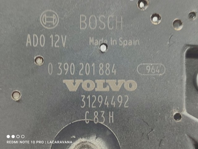 31294492 VOLVO Motor limpiaparabrisas, trasera  en stock Córdoba