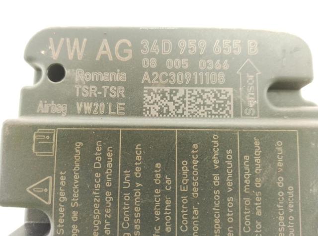 VAG 34D959655B Módulo de control de airbag  disponible Lugo