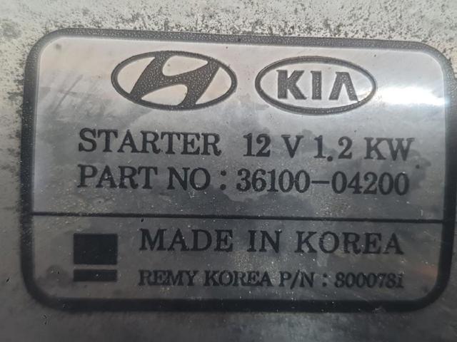 HYUNDAI 3610004200 Motor de arranque  disponible Valladolid