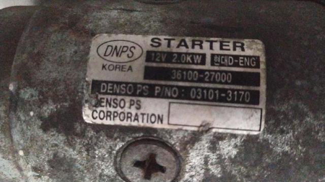 HYUNDAI 3610027000 Motor de arranque comprar Pamplona