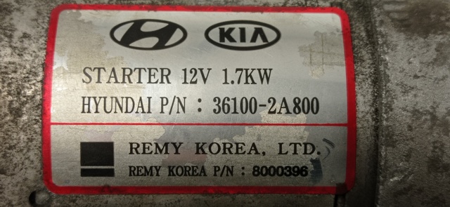361002A800 HYUNDAI Motor de arranque  comprar en Lleida