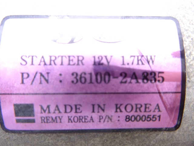 HYUNDAI 361002A835 Motor de arranque  en stock Salamanca