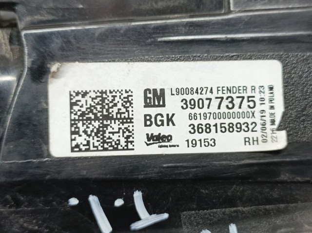 39077375 OPEL Piloto trasero exterior derecho  comprar en Jaén
