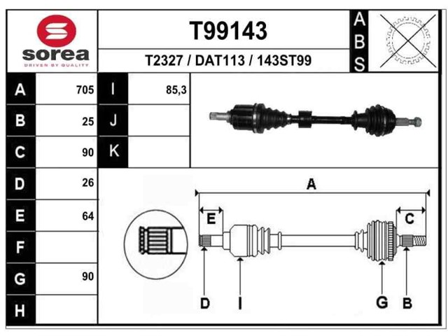 391015061R RENAULT Semieje delantero izquierdo  comprar en Jaén