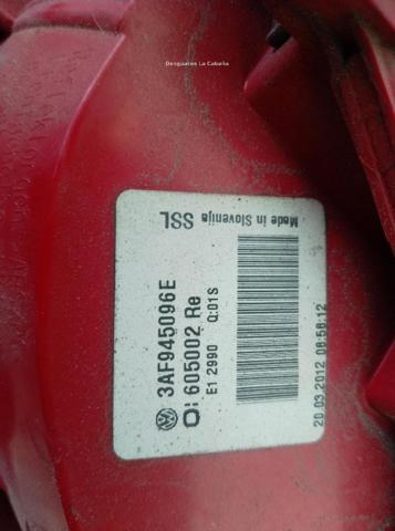 3AF945095E Piloto trasero exterior izquierdo comprar Sevilla