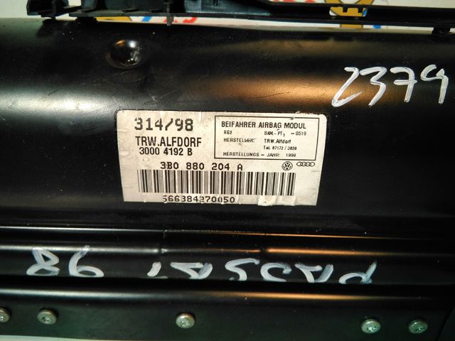 3B0880204A Airbag del pasajero  comprar en Pontevedra