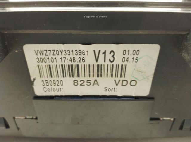 3B0920825A VAG Tablero de instrumentos  comprar en Jaén
