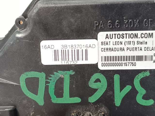 3B1837016A VAG Cerradura de puerta delantera derecha  en stock Huelva
