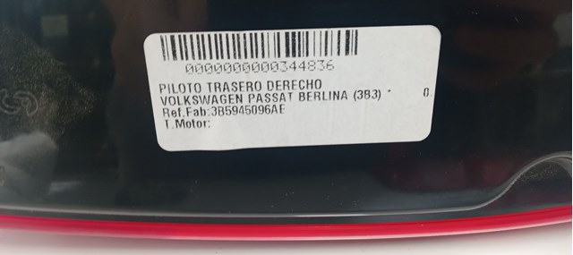 VAG 3B5945096AE Piloto trasero derecho  en stock Salamanca