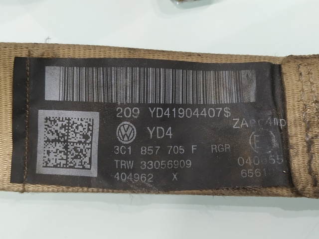 3C1857705F VAG Cinturón de seguridad delantero izquierdo comprar Bilbao