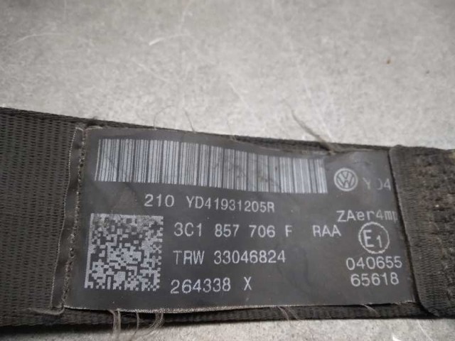 3C1857706F VAG Cinturón de seguridad delantero derecho  en stock Gandía