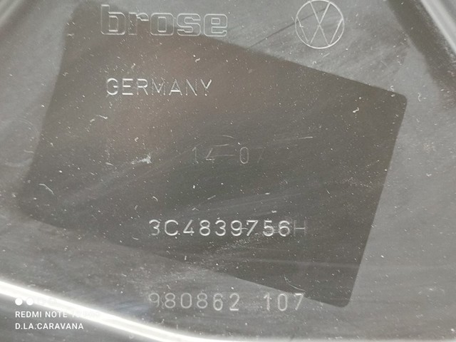 3C4839756H Mecanismo de elevalunas de la puerta trasera derecha  comprar en Zaragoza