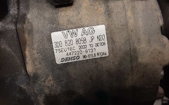 Compresor aire acondicionado para volkswagen touareg (7la) tdi v10 ayh 3D0820805B