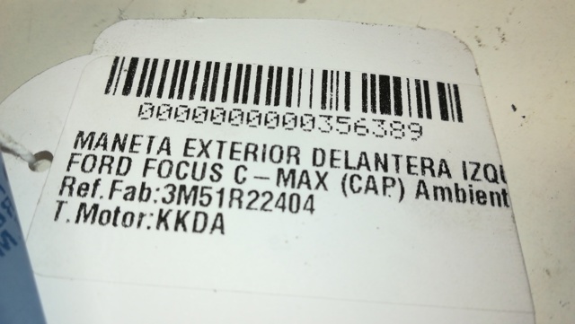 3M51R22404 Manija exterior izquierda de puerta delantera  comprar en Zaragoza