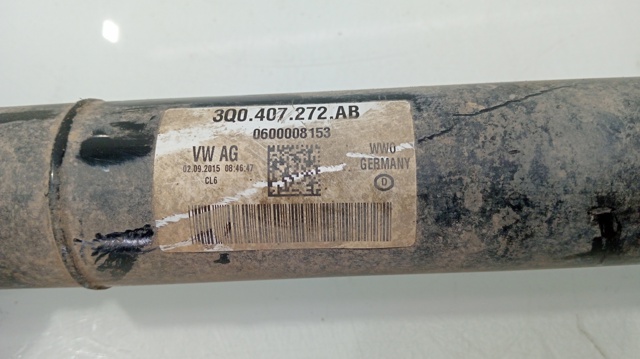 Árbol de transmisión delantero derecho 3Q0407272AB VAG
