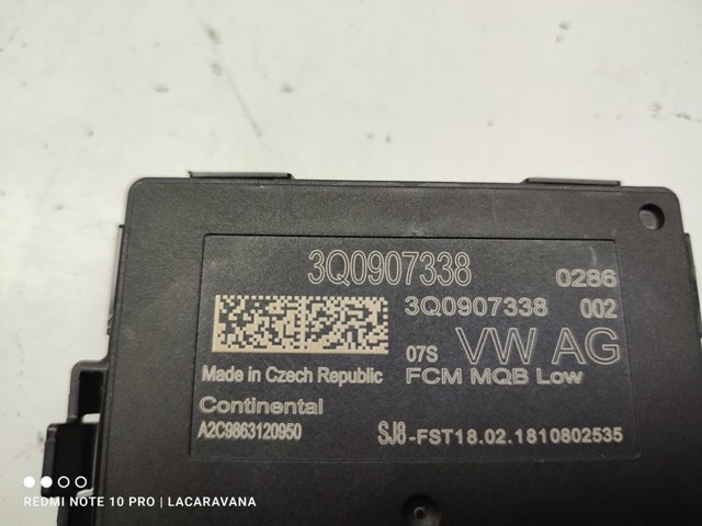 3Q0907338 Módulo de control de iluminación adaptativa (ECU) comprar Sevilla