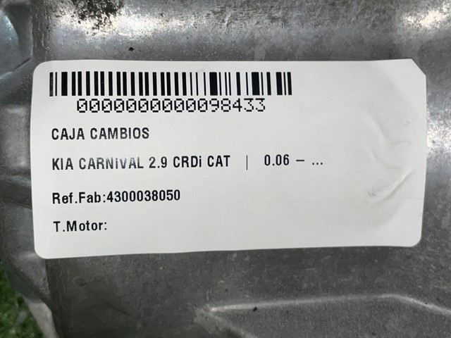 HYUNDAI 4300038050 Caja de cambios  en stock Salamanca