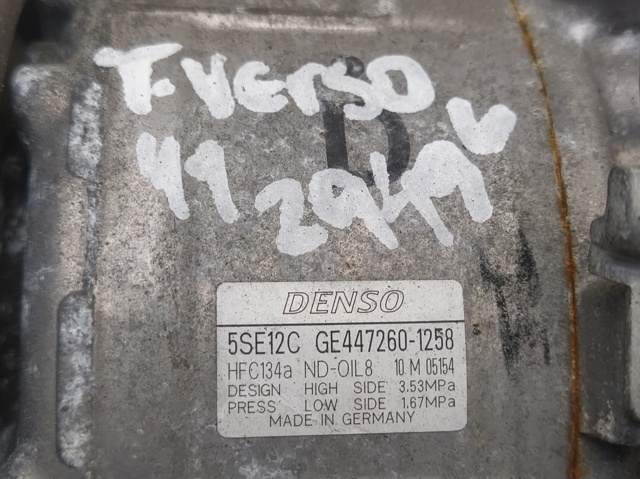 4472601258 TOYOTA Compresor de aire acondicionado  en stock Huelva