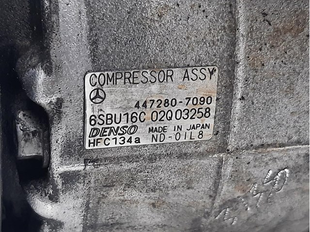 Compresor aire acondicionado para mercedes-benz clase c c 180 cdi (204.000) om651913 4472807090