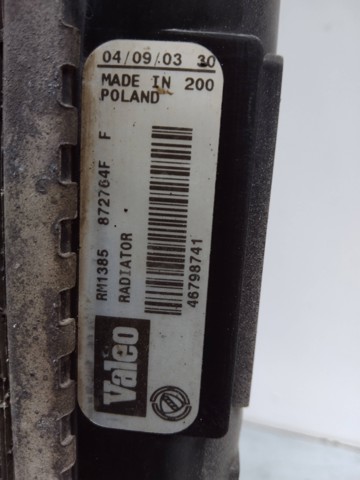 Radiador de água 46798741 FIAT