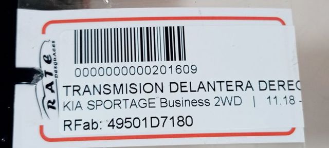 49501D7180 HYUNDAI Semieje delantero derecho  comprar en Jaén