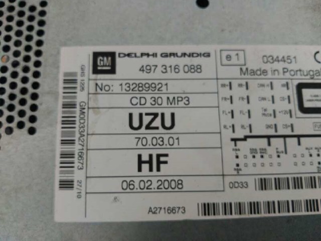 OPEL 497316088  en stock Valencia