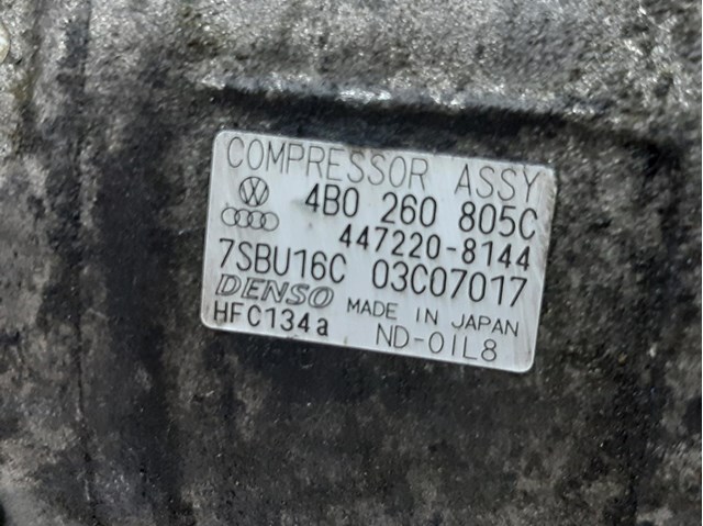 Compresor aire acondicionado para volkswagen passat (3b3) (2000-2005) 2.5 tdi akn 4B0260805C