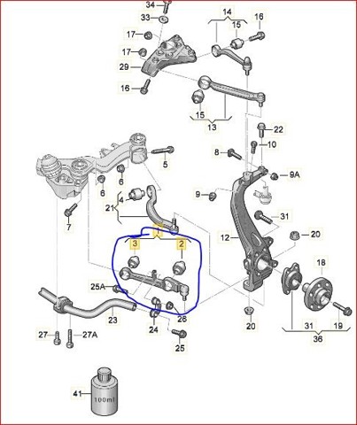 VAG 4E0407155C Brazo inferior izquierdo/derecho de suspensión delantera  disponible Lugo