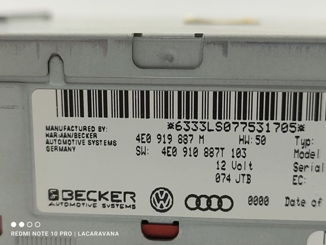 4E0919887M VAG Unidad de control de navegación  comprar en Lleida
