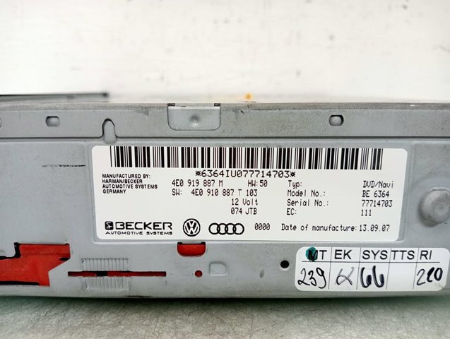 4E0919887M Unidad de control de navegación comprar Sevilla