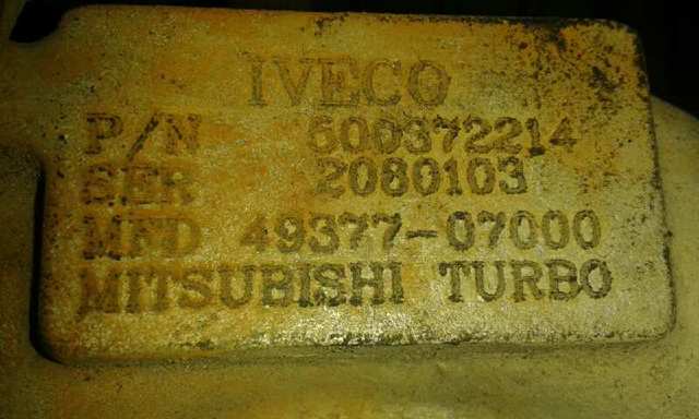 Turbocompresor para iveco daily ii volquete (1989-1999) 40-10 500372214